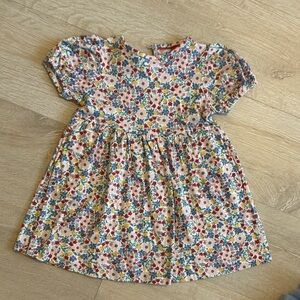 Mini Boden Floral Cotton Dress - Pink, Blue, Yellow